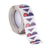 500 Leather Pride Heart Stickers On A Roll